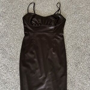 Elodie Black Spaghetti Strap Bodycon Dress